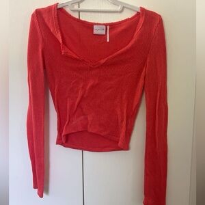 Red long sleeve shirt